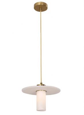 LUCERNA Alabaster Shade Brass Highlight Pendant